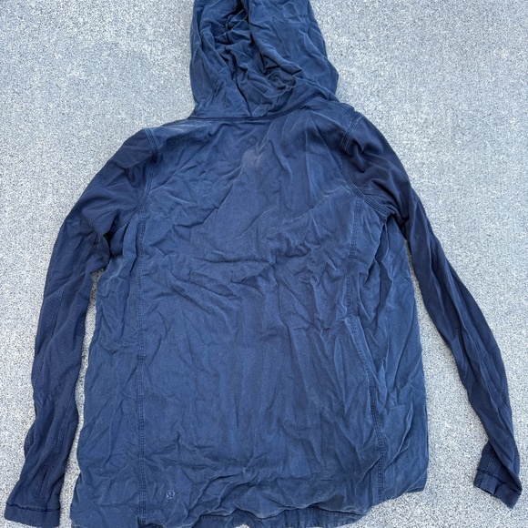 Lululemon Women’s SZ 4 Blissed Out Wrap - BLUE- Hooded/Jacket - Button Enclosure - Picture 1 of 2